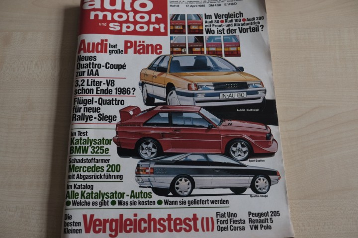 Deckblatt Auto Motor und Sport (08/1985)